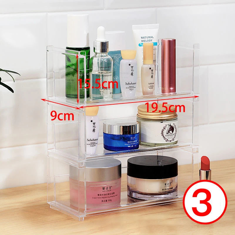 étagère acrylique transparente moderne rangement cosmétiques bocaux assaisonnement figurines pop