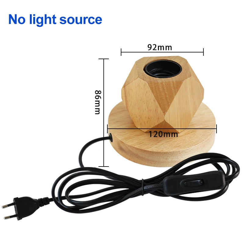 lampe poser moderne bois naturel ampoule led base plate chambre coucher interrupteur tactile certifications