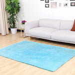 tapis moderne doux uni beige clair rose pâle bleu clair bordure fleurs noires 160cm