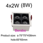 Spot LED moderne 18W 8W 10W 20W blanc opaques rondes noires 6000K 4000K 3000K