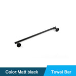 porte serviettes mural moderne acier inoxydable noir mat auto adhésive brossé fixe salle bains