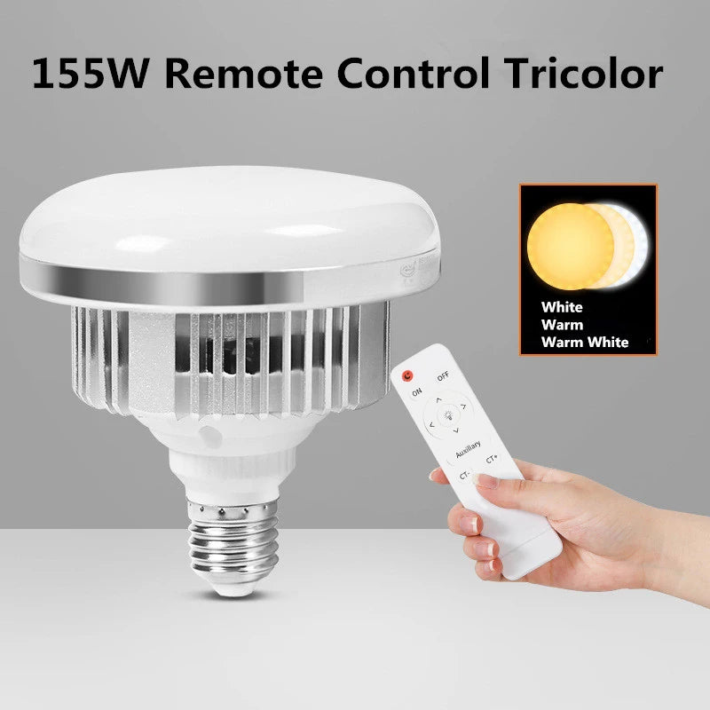 ampoule led bicolore 3200k 5600k éclairage studio maison blanc grille refroidissement moderne vis e27