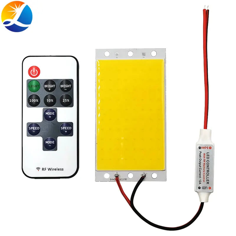 panneau led 12v 15w 1500lm blanc jaune moderne télécommande lumière travail