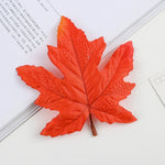 feuilles erable artificielles soie couleur automne orange rouge jaune decoration exterieur naturelle detaillee festive