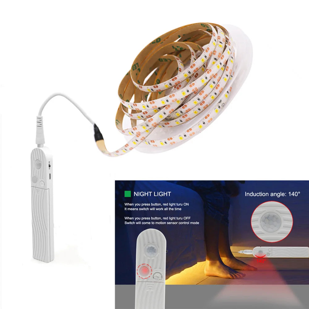 ruban led adhésif moderne blanc détecteur mouvement étanche 05m 1m 2m 3m chambre cuisine