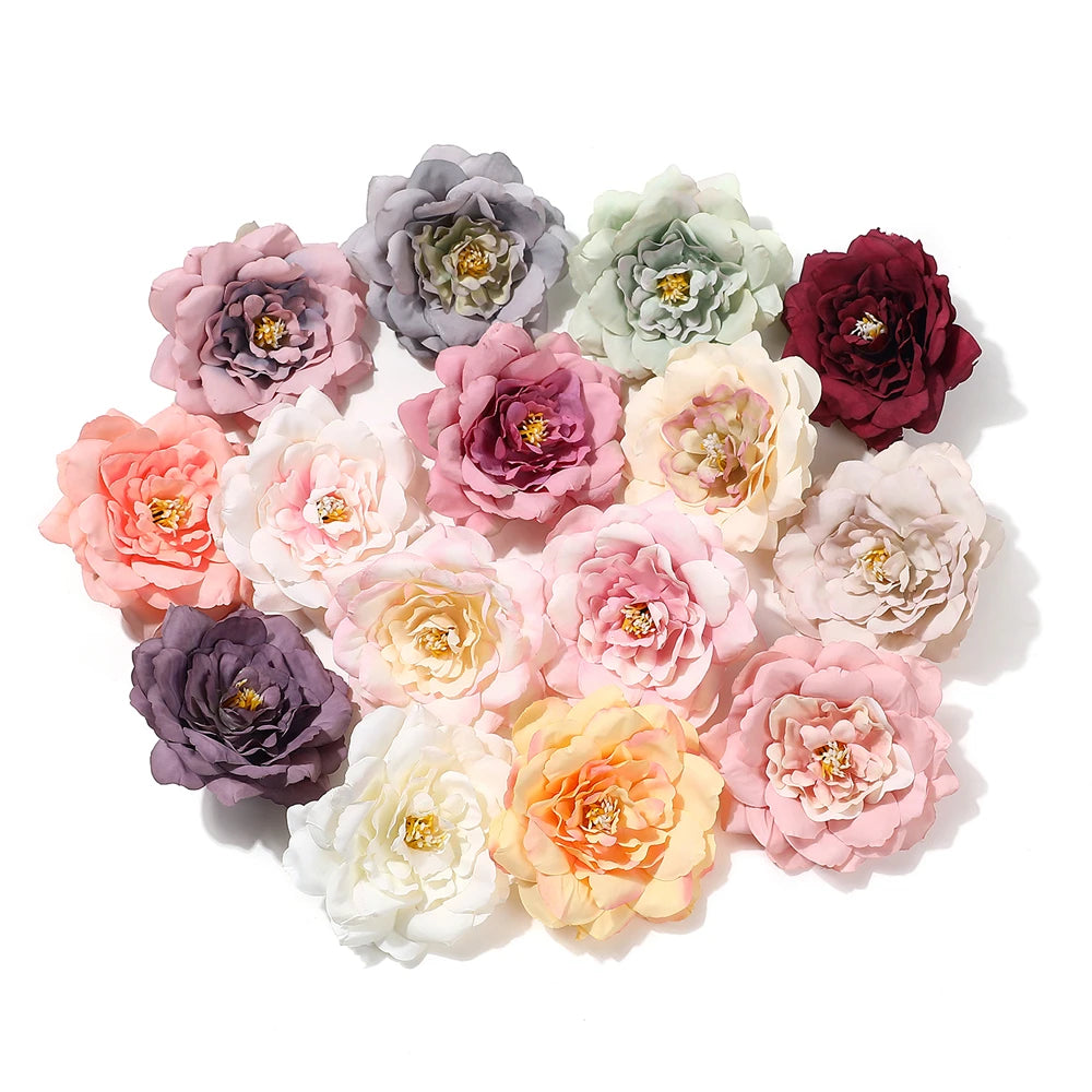 fleurs artificielles roses pivoines soie decoration maison romantique violet blancintérieur mariage