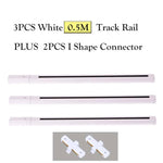 rails lumière led blanc noir moderne connecteurs ampoules led