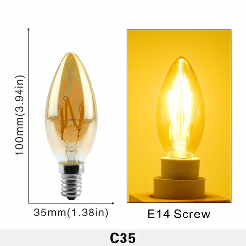 ampoule led vintage filament spirale doré culot e27 edison lumière chaude décorative