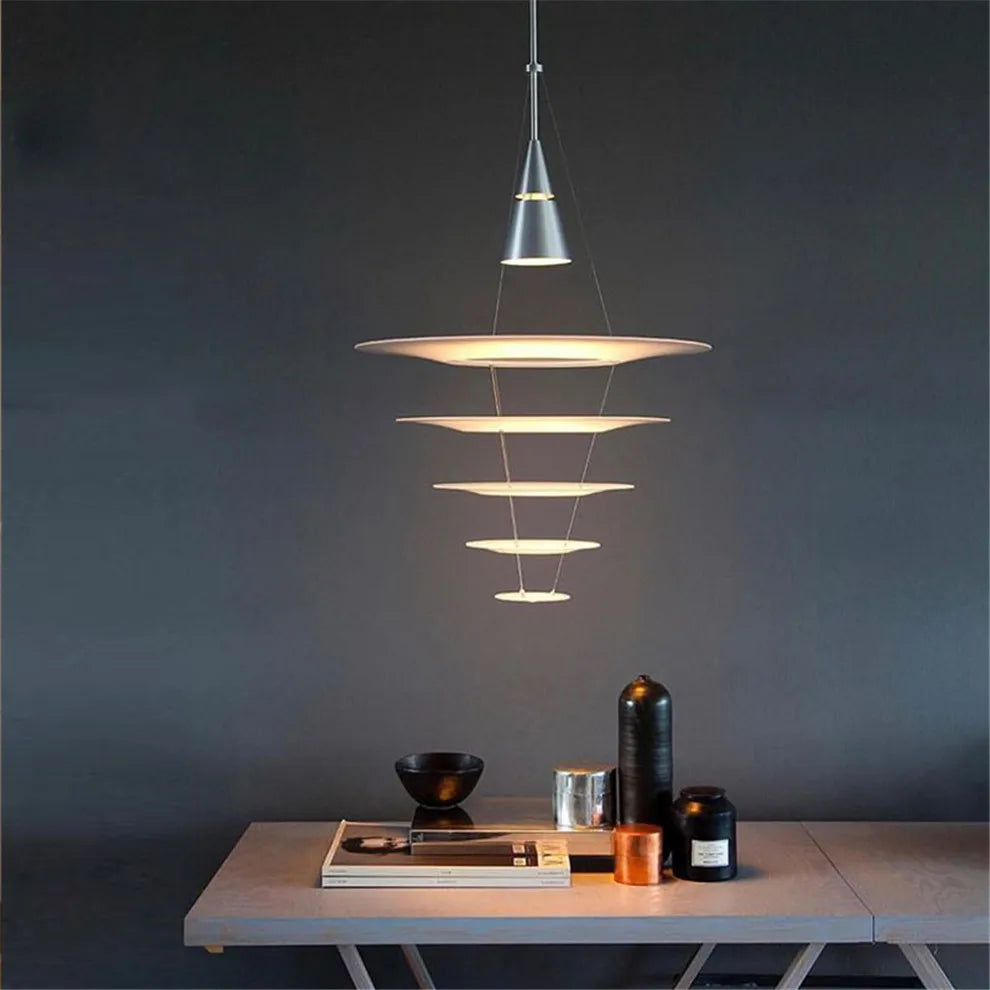 suspension lumineuse blanc moderne acrylique nordique opaque salon chambre