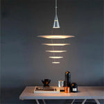 suspension lumineuse blanc moderne acrylique nordique opaque salon chambre