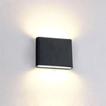 applique murale led contemporaine noir blanc ip65 6w 12w 249lm opaque