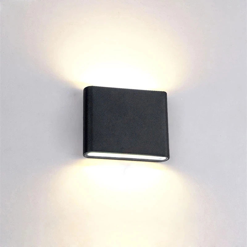applique murale led contemporaine noir blanc ip65 6w 12w 249lm opaque