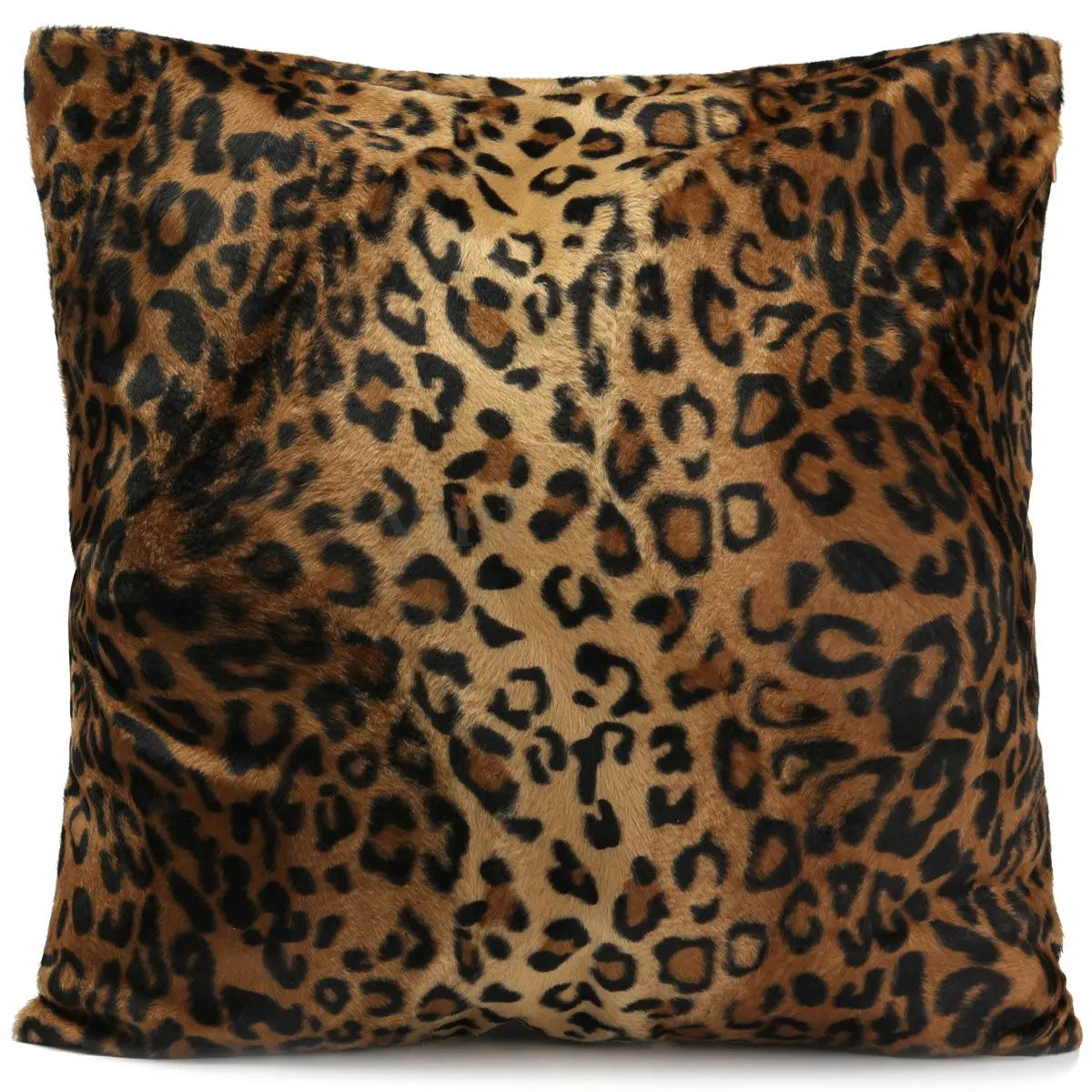 coussin carré moderne imprimé léopard zèbre noir blanc marron beige amovible lavable