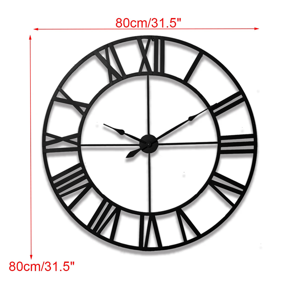 Horloge murale 80 cm design industriel salon