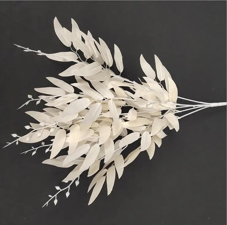 branches décoratives fleurs artificielles vertes blanches modernes décoration mariage maison vases