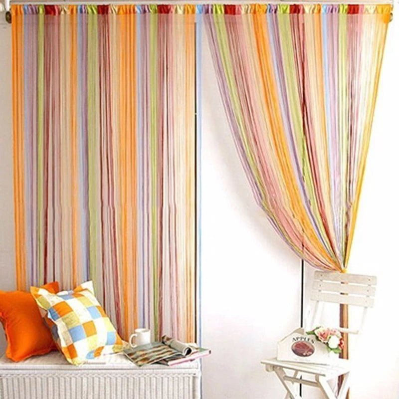 rideaux multicolores franges verticales bohèmes modernes porte salon 100cmx200cm polyester translucides