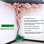arbre artificiel cerisier rose blanc fleurs feuilles décoration mariage fête intérieur grande taille