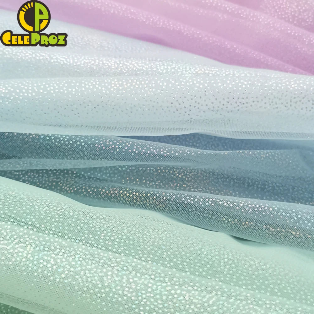 tissu polyester tulle pailleté rose clair blanc gris vert moderne décoration bricolage accessoire couture