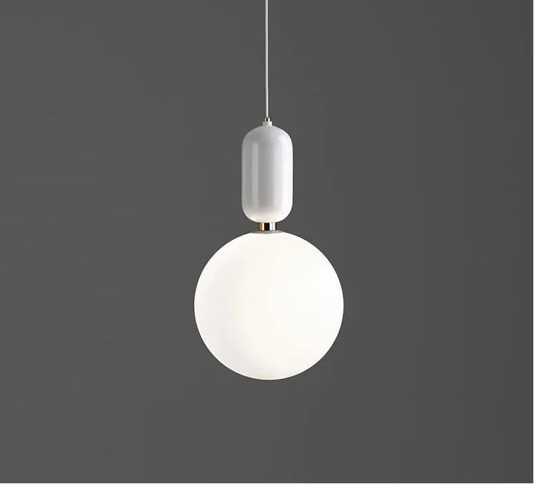 lampe suspendue moderne sphérique blanche dorée brillante toucher salon chambrehôtel