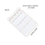 étagères rangement placard pliable bleu clair blanc moderne clips vêtements pliés stock respectueux environnement