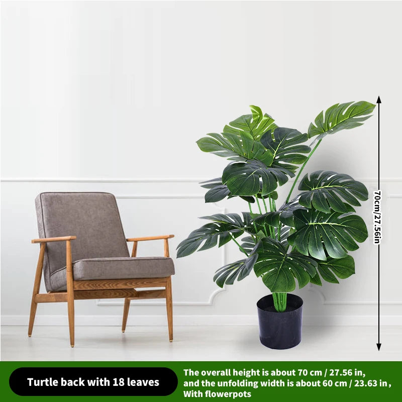 décoration extérieure plante artificielle verte moderne grande feuilles pot noir exposition sol festive