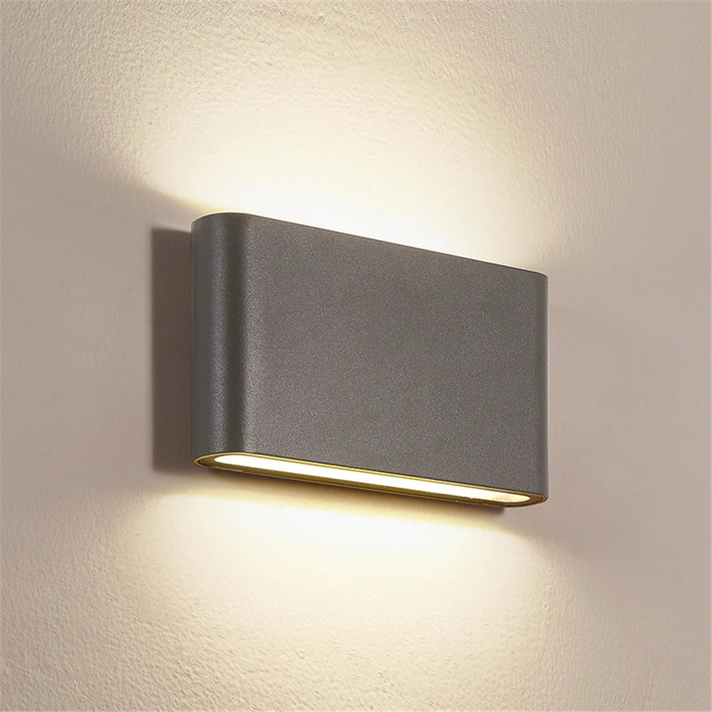 applique murale moderne led ip65 gris blanc noir 12w 20w 6w aluminium