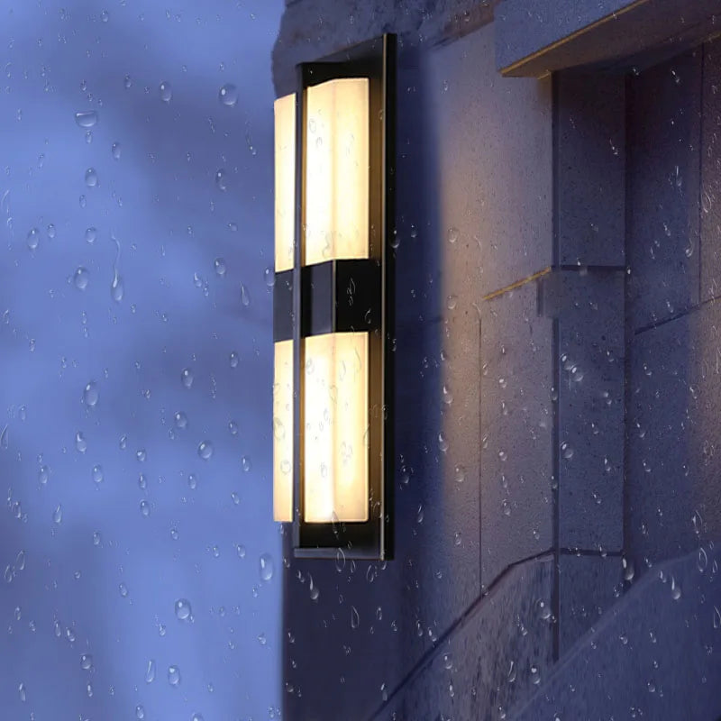 applique murale led extérieure moderne imperméable luminaire jardin véranda intérieur noir blanc beige