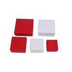 boîtes bijoux papier rouges blanches rangement colliers boucles oreilles bracelets bagues cadeaux noël