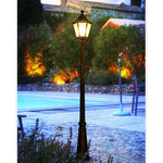 lampe rue dorée texture classique ornements floraux éclairage extérieur ip65 led aluminium