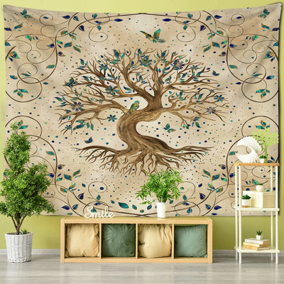 Tapisserie murale Arbre de Vie bohème polyester