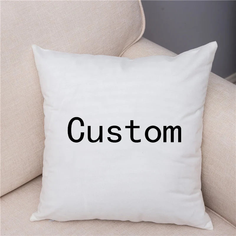 housse coussin carrée 45x45cm lin coton blanc sans motif fixation invisible deco salon voiture