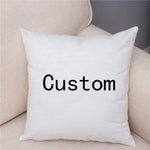 housse coussin carrée 45x45cm lin coton blanc sans motif fixation invisible deco salon voiture