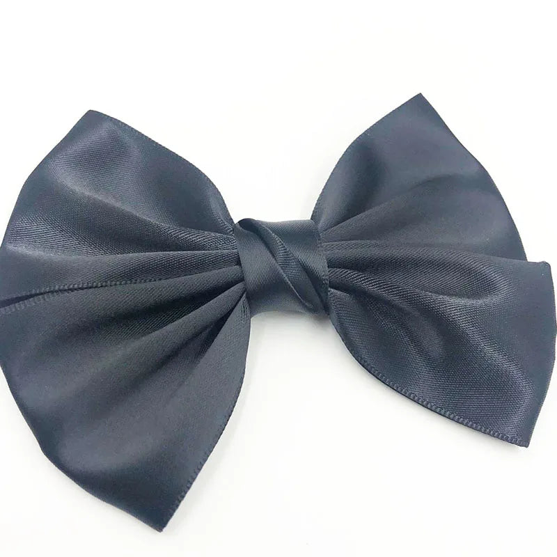 noeud papillon satiné rose clair gris rose rouge bleu clair beige noir blanc