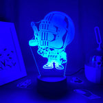 Lampe à lave 3D LED Killa allumée en mode nuit