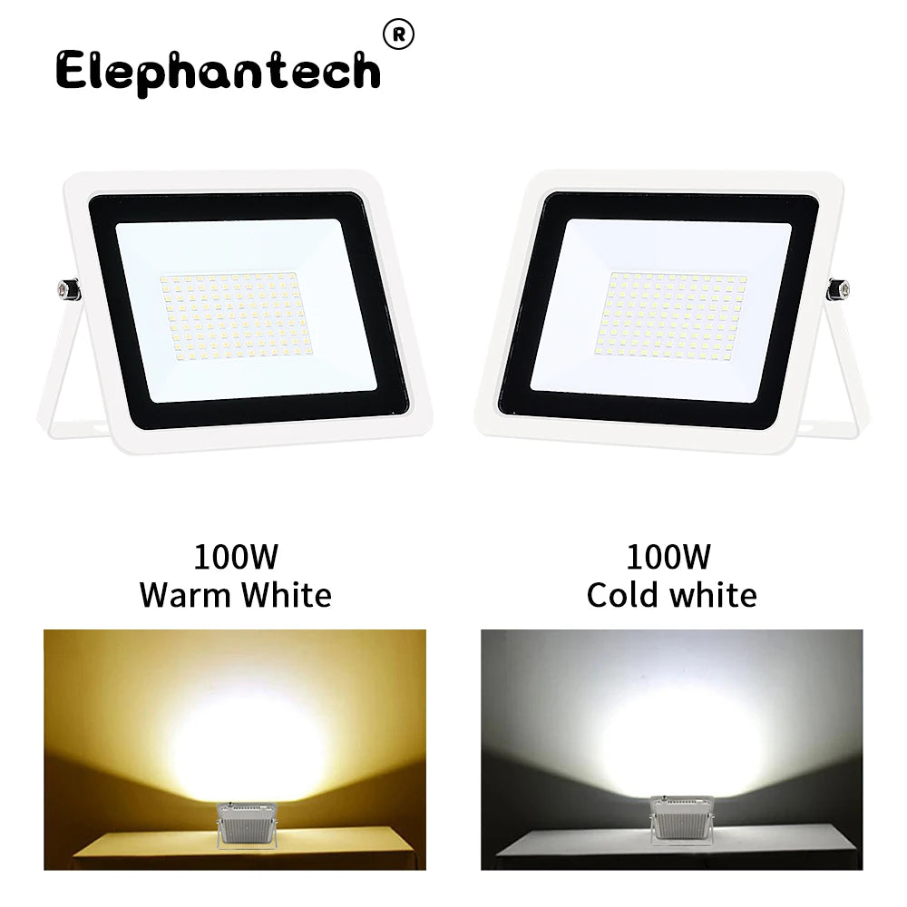 projecteur led moderne blanc ip68 extérieur cold white warm white certification ul cqc vde