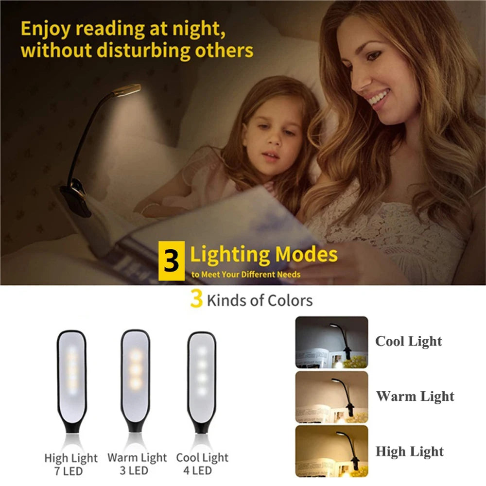 lampe rechargeable led noir blanc flexible clipser nocturne charge usb moderne