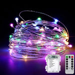 guirlande lumineuse led multicolore blanc blanc chaud bleu moderne clips télécommande modes timer
