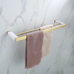 porte serviettes mural or marbre moderne double simple angle brosse wc