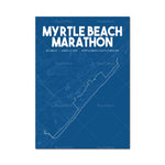 L'image montre l'affiche d'un marathon de 26,2 miles qui aura lieu le 3 mars 2018 à Myrtle Beach, en Caroline du Sud.