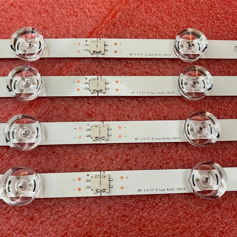 bande led éclairage écran blanc moderne clips transparents connecteurs électriques 47lb 47inch 9led 6v