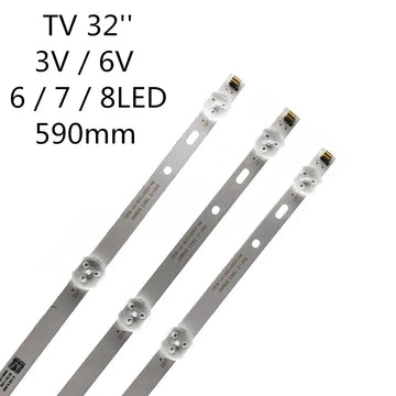 Bande LED TV 32 pouces 59cm 3 pièces rétroéclairage