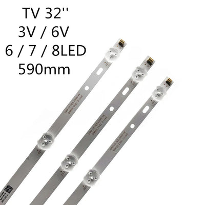 Bande LED TV 32 pouces 59cm 3 pièces rétroéclairage