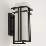 lampe murale moderne minimaliste noir vis fixée ampoules led verre dépoli e27 opaque extérieure