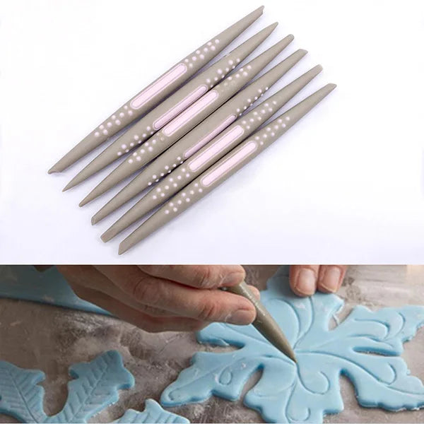pinceaux outils modelage pâte modeler pâtisserie décoration gâteau plastique couleur assortie