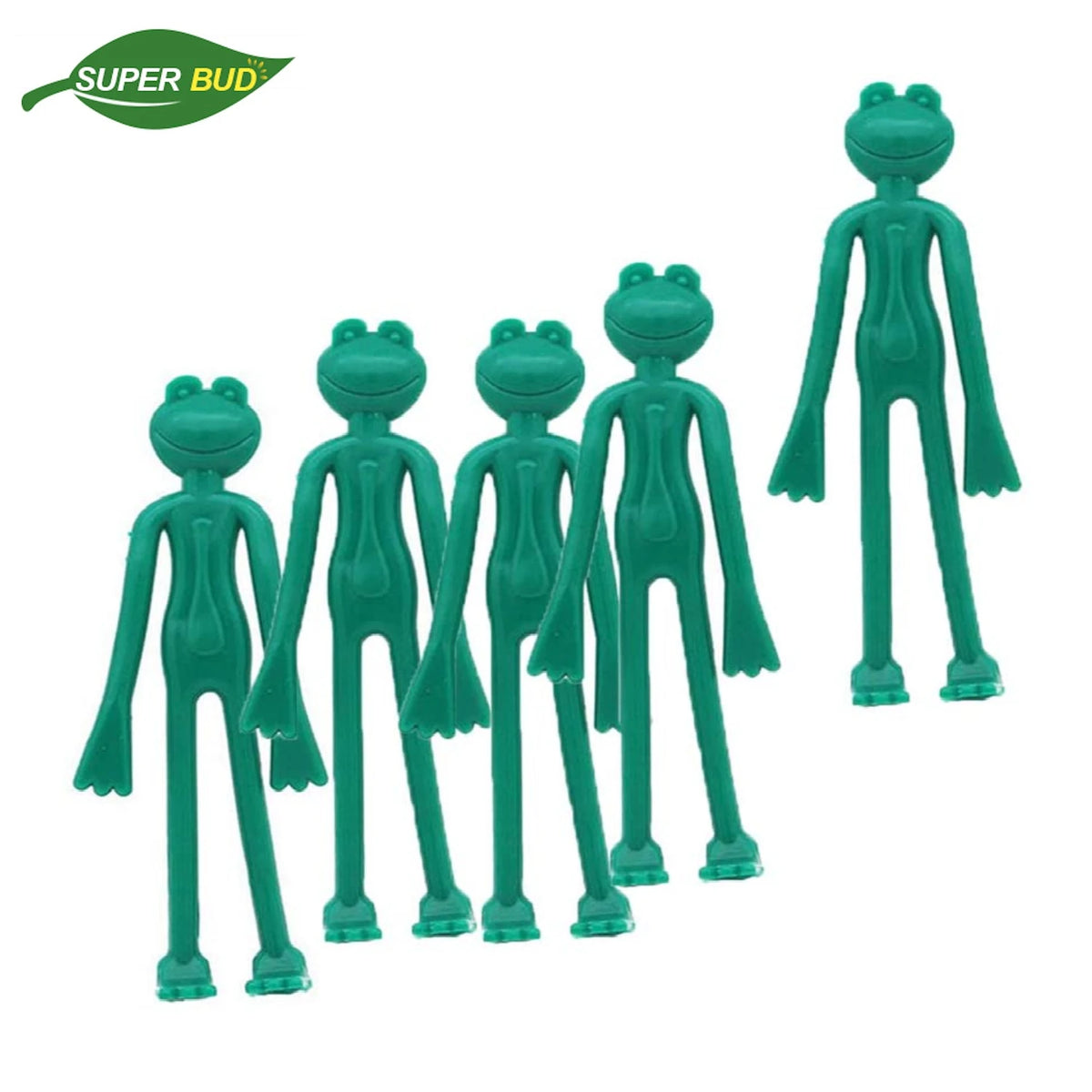 sangles support plantes decoratives grenouilles vert turquoise decoratives jardin ludiques fixations branches cables