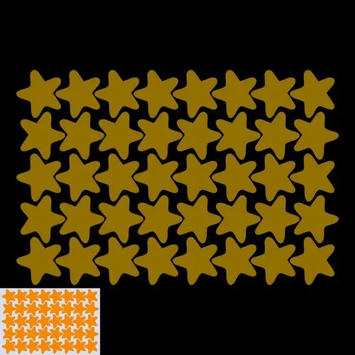 autocollants étoiles lumineuses vert fluo bleu fluo orange fluo marron jaune fluo simples résistants