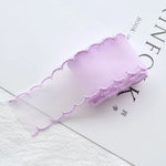 ruban dentelle fine polyester coton rose clair gris vert pâle blanc violet translucide élégant
