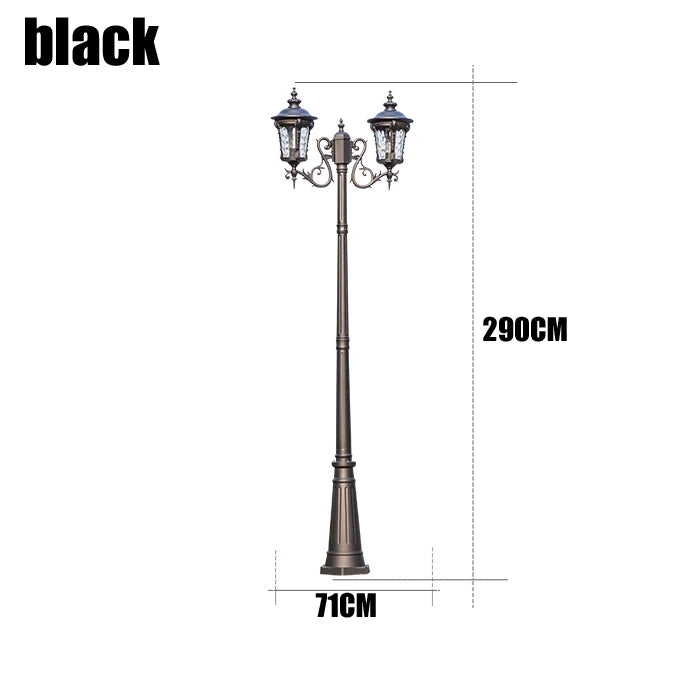 lampe rue industrielle led bronze élégante vintage ip65 éclairage public fer aluminium hand brushed