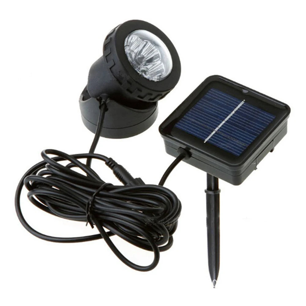 lumière solaire extérieure led noire texturée moderne piscine jardin submersible autoinstallation