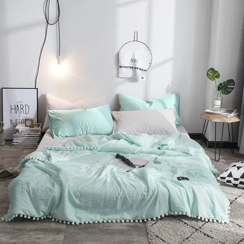 Couvre-lit patchwork king size blanc gris